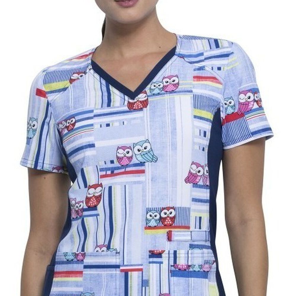 Polera Clinica Estampado Cherokee Azul | Enfermera image number 0.0