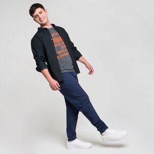 Polera Estampada Manga Corta Cuello Redondo Hombre Skuad