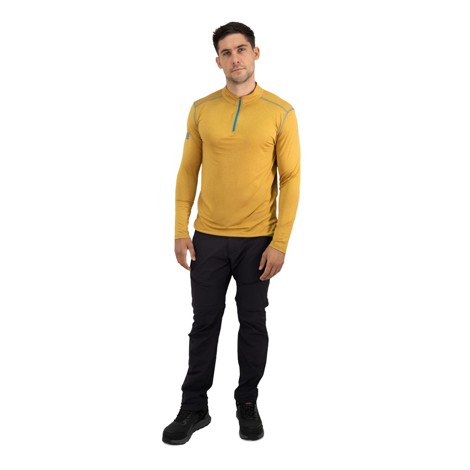 Polera Dry Fit Hw Spx Manga Larga Hombre Mustard image number 1.0