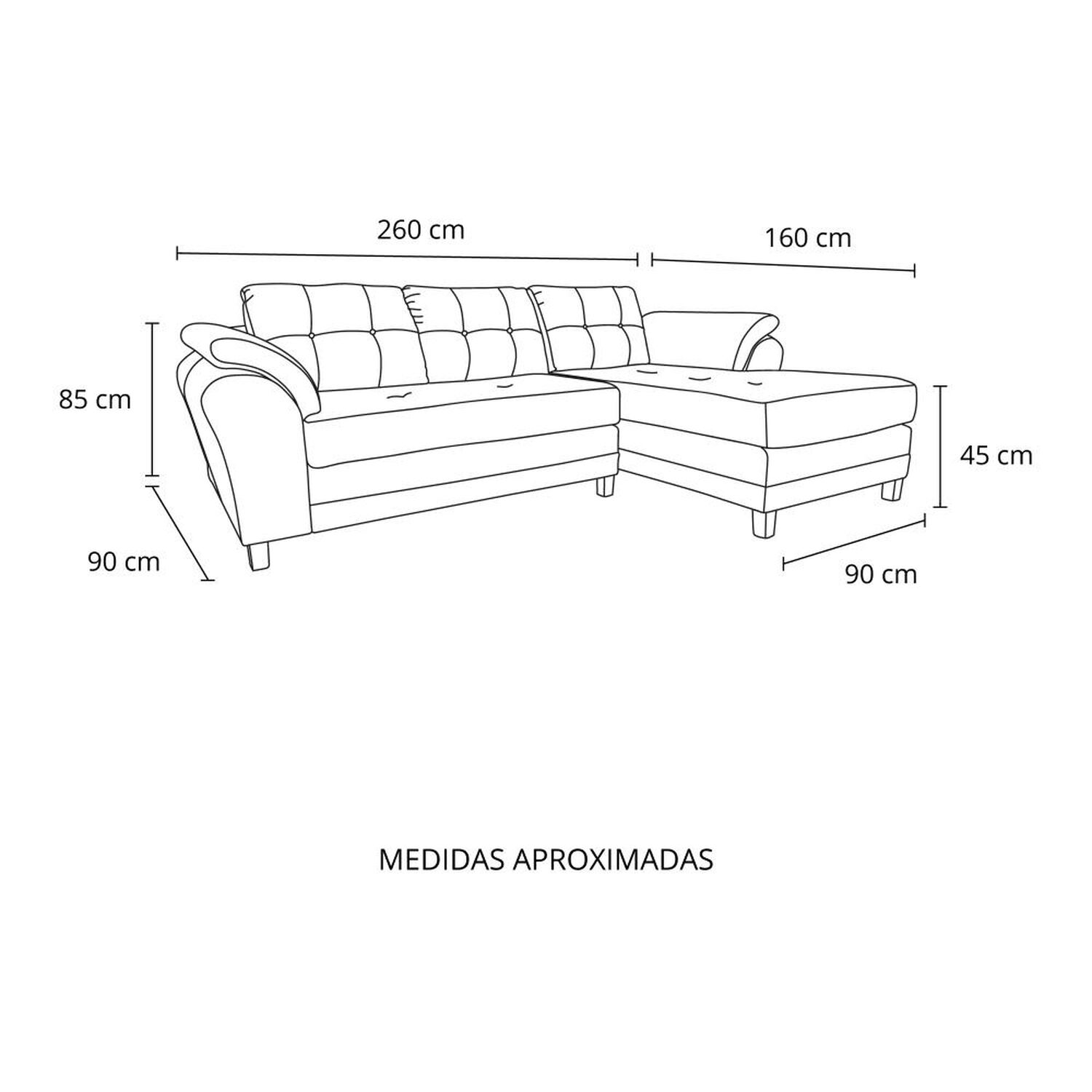 Sof&aacute; Seccional Living Factory New Samy Derecho / 4 Cuerpos image number 8.0