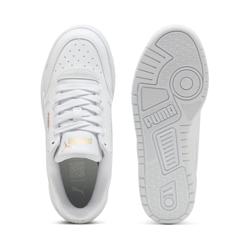 Zapatilla Urbana Unisex Puma Shuffle Downtown Lo Jr White- White- Gold image number 3.0