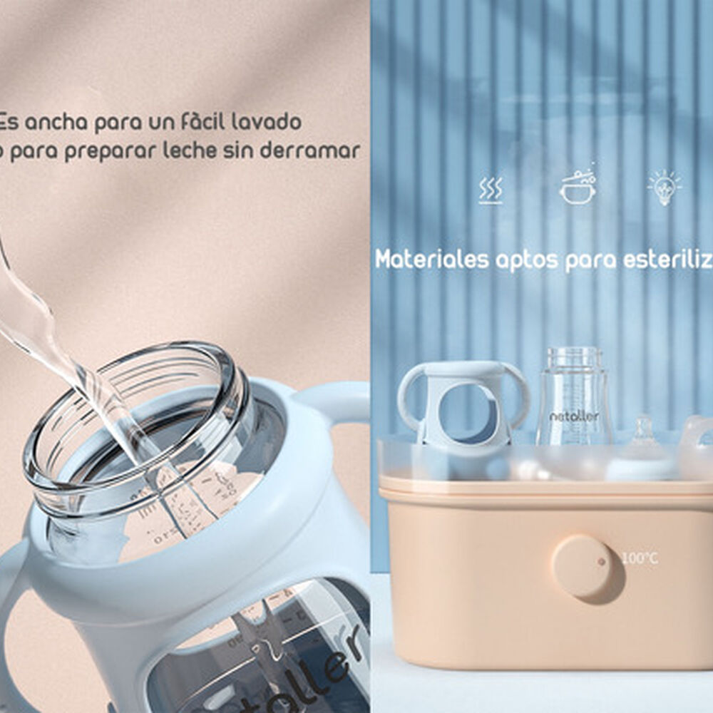 Mamaderas Con Chupetes Y Protector Lubabycas Azul image number 4.0