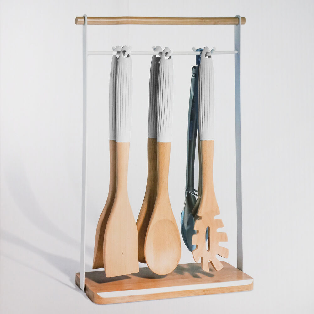 Set De 6 Utensilios De Cocina Bambú image number 3.0