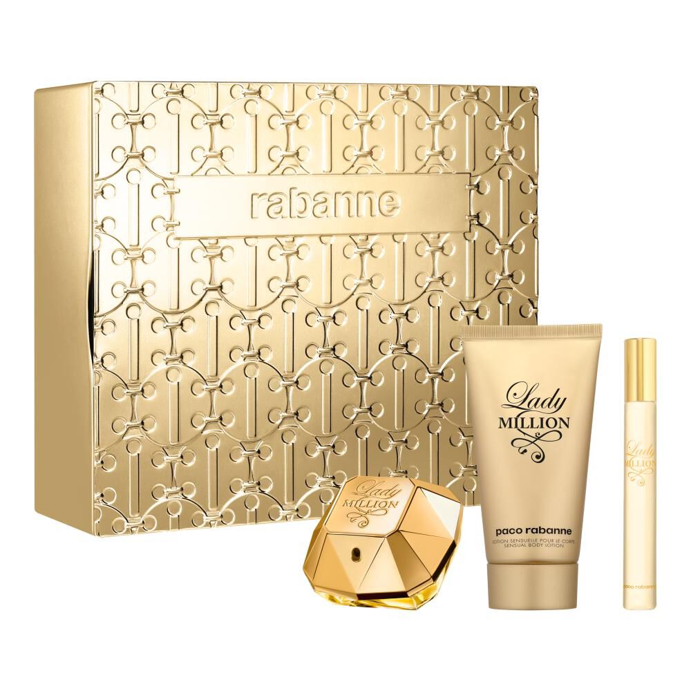 Set De Perfumería Rabanne Mujer Estuche Lady Million Eau De Parfum 50 Ml + Sensual Loción Corporal 75 Ml + Eau De Parfum 10 Ml image number 0.0