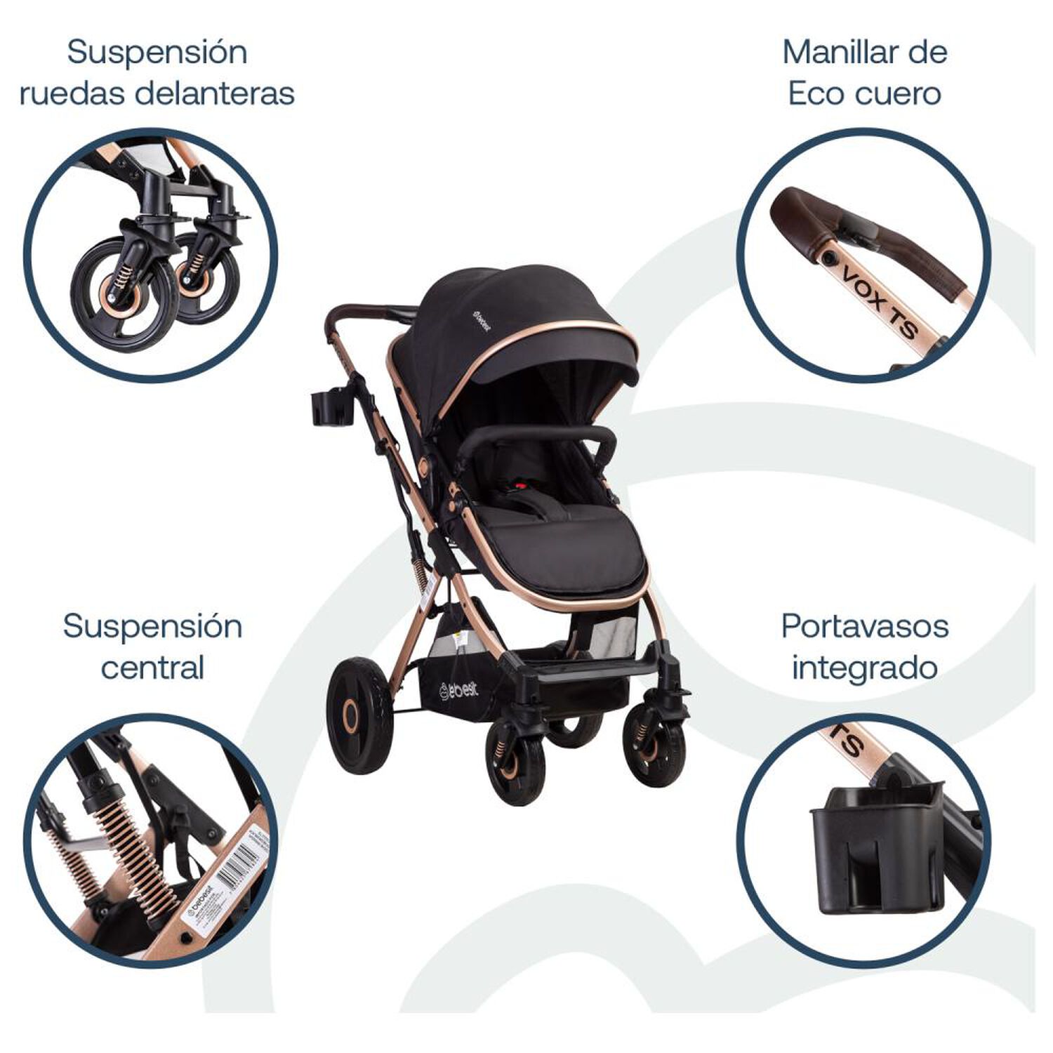 Coche Cuna Travel System Bebesit Vox Gold image number 3.0