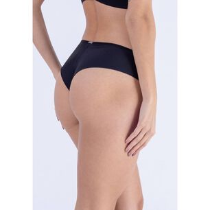 Tanga Sin Marcas Frente De Tul - Negro 2rios