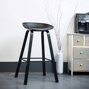 Pack 4 Pisos De Bar Estilo N&oacute;rdico Negro