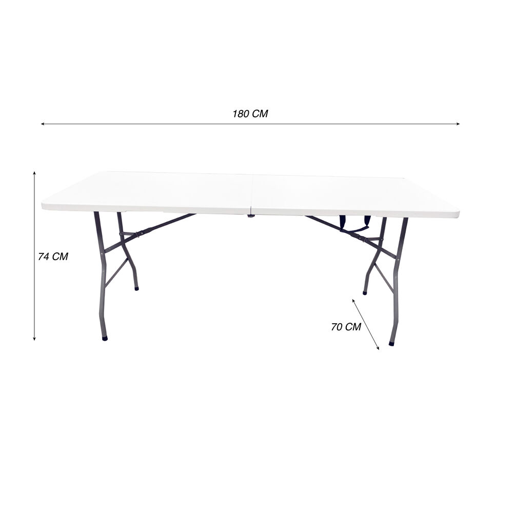 Mesa Plegable Camping 180 Cm Blanca image number 2.0