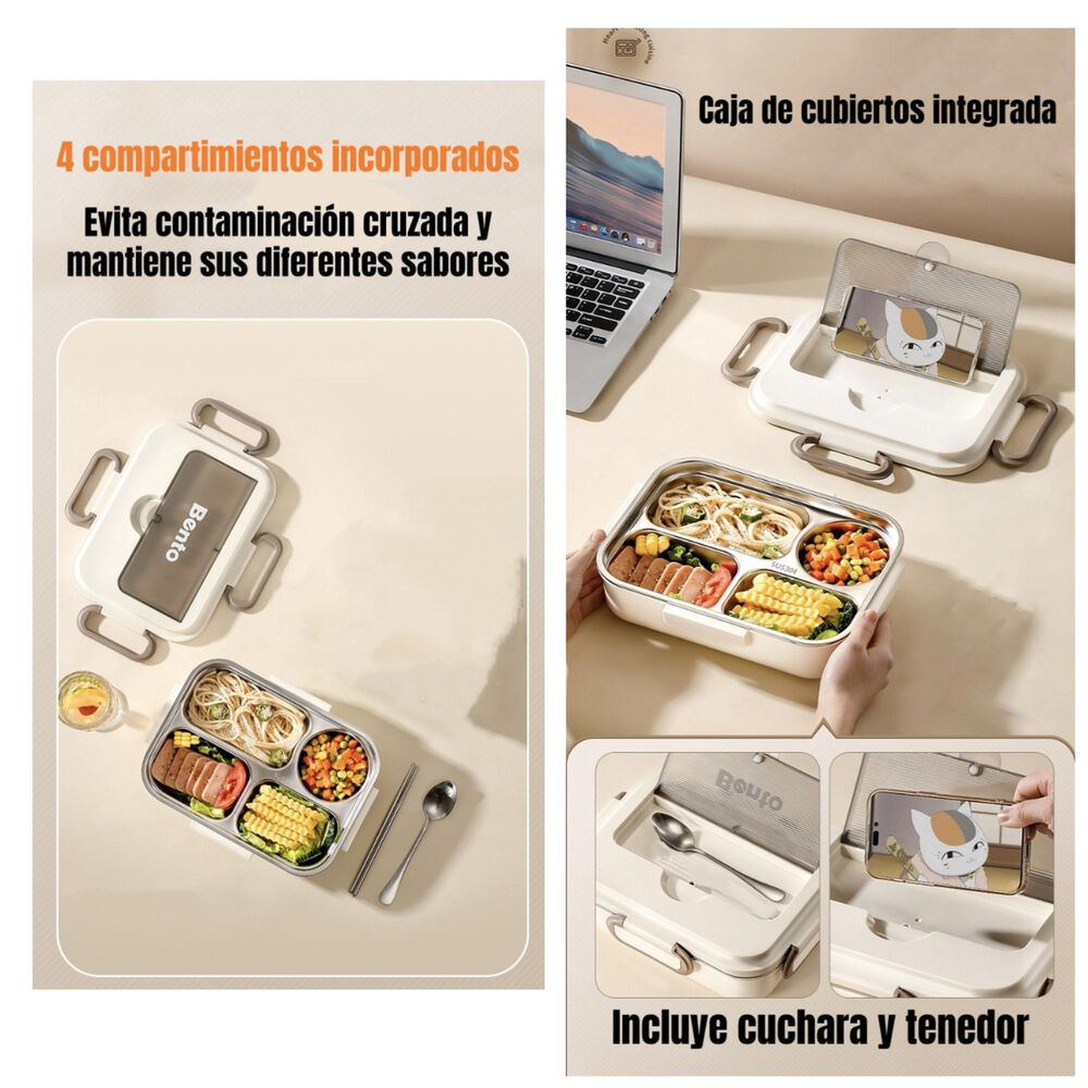 Lonchera Fiambrera Calentadora Con Bolso T&eacute;rmico Lubabycas image number 2.0
