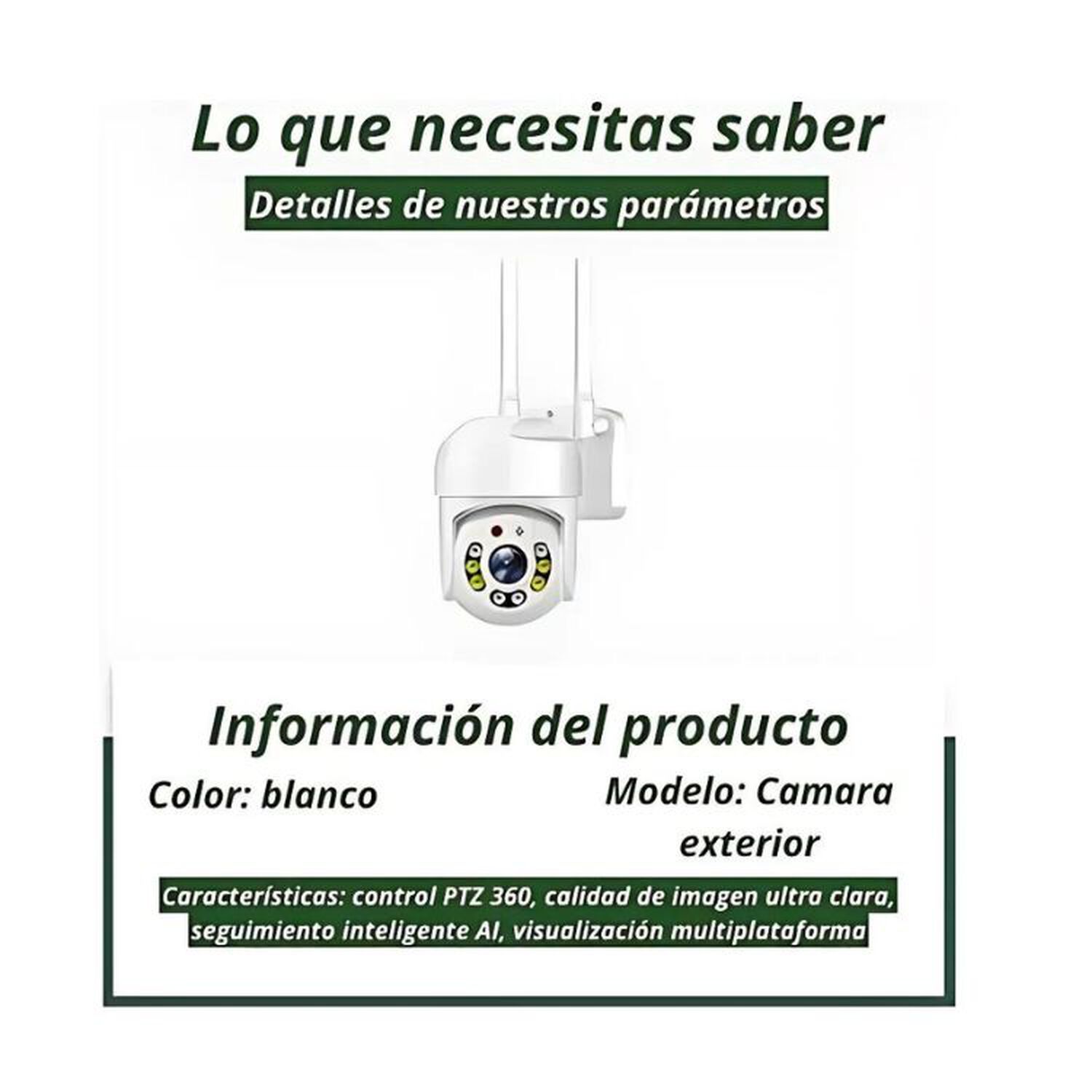 Camara Ptz Seguridad Smart Hd Wi-fi 360 Exterior Interior image number 4.0