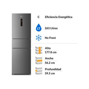 Refrigerador Bottom Freezer Midea MDRB363TDE50IN / No Frost / 263 Litros / C