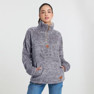 Polerón Regular Cuello Alto Medio Cierre Mujer Freedom