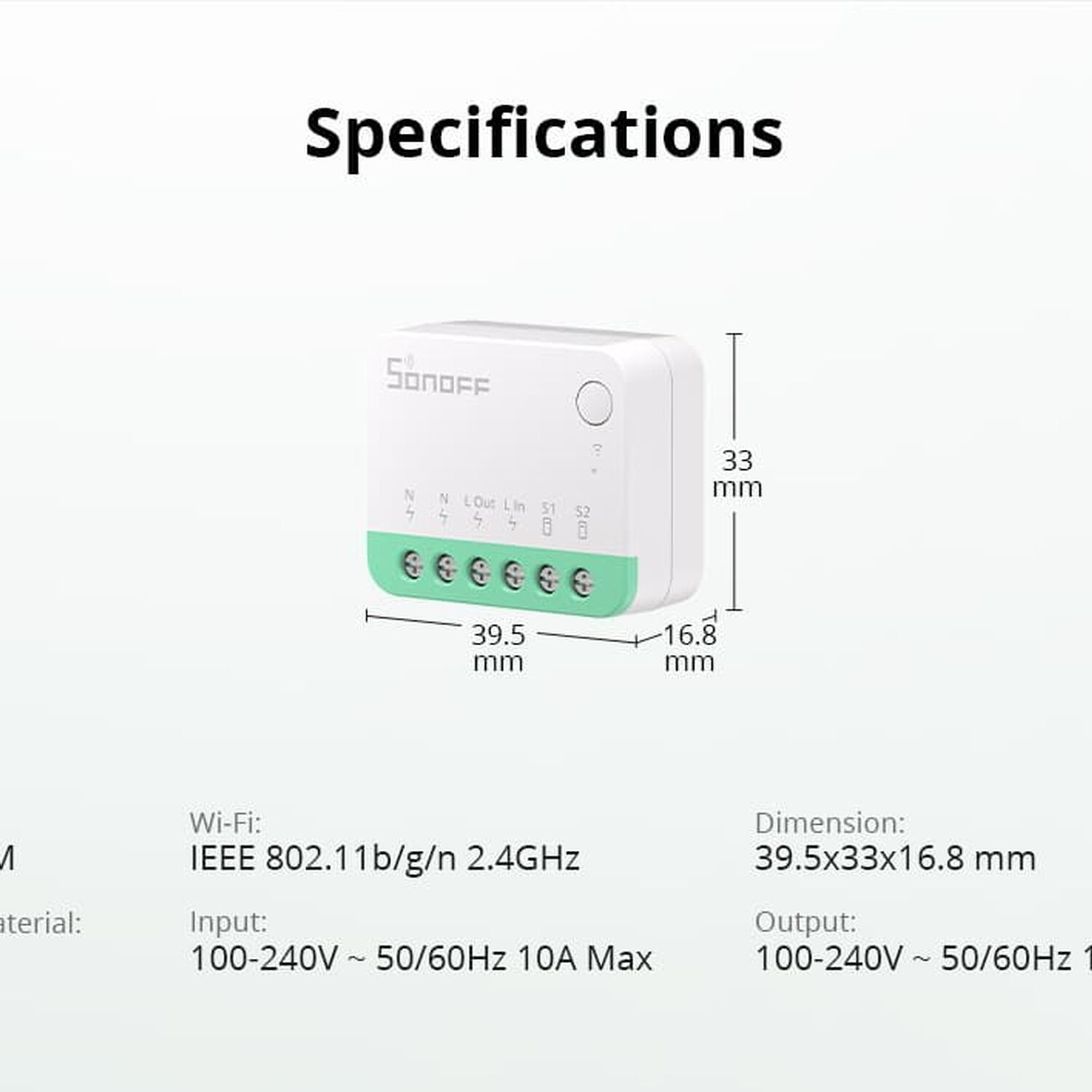 Interruptor Wifi Sonoff Mini Extreme - Matter Compatible image number 3.0