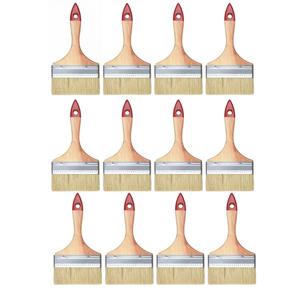 Set 12 Brocha Mango Madera 5 Pulgadas Para Pintura Pintar image number 1.0