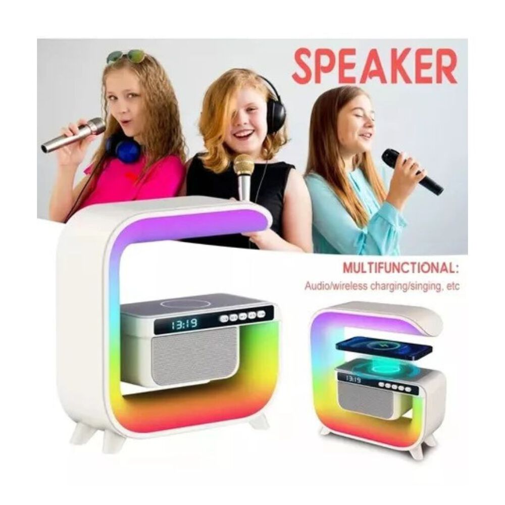 Lampara Altavoz Bluetooth Con Cargador Inalámbrico G3 Con Luz Rgb image number 4.0