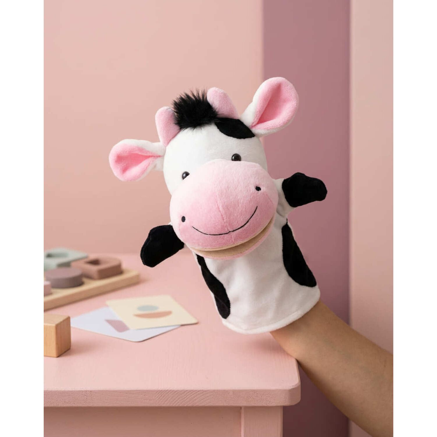 Peluche Titere Animal Zorro Vaca Leon Oveja Rana Lobo image number 16.0