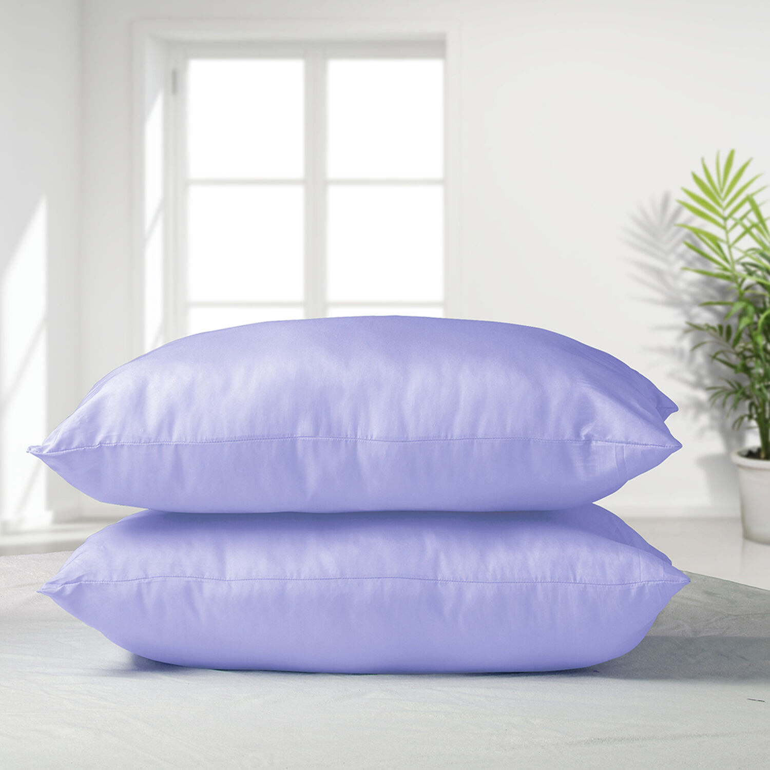 Set 2 Almohadas Premium Eco Colores 50x70 Lila image number 0.0