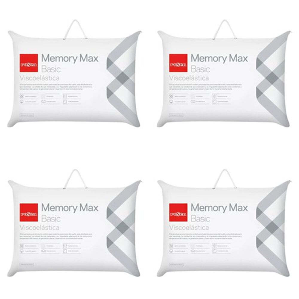 Pack 4 Almohadas Viscoelasticas Rosen Memory Max Basic King 42x80 Cm image number 0.0