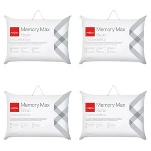 Pack 4 Almohadas Viscoelasticas Rosen Memory Max Basic King 42x80 Cm