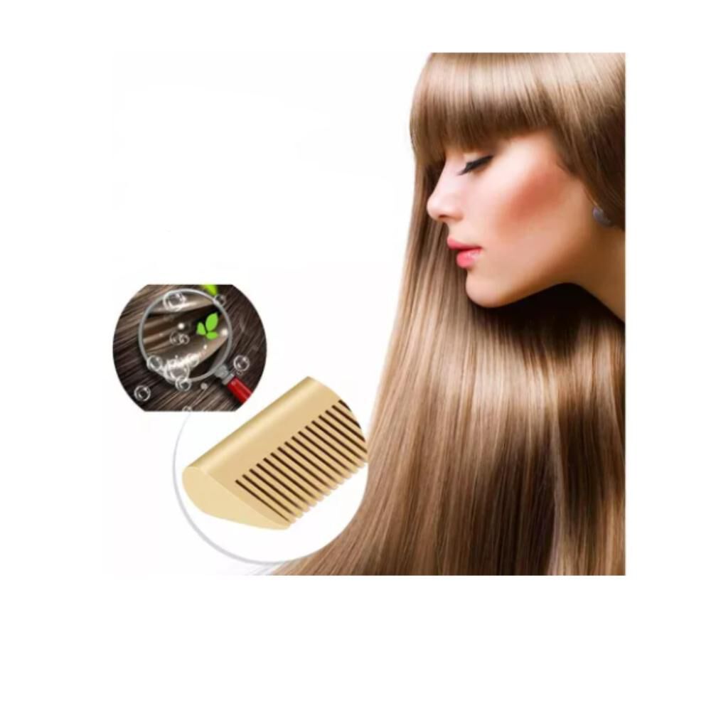 Peine Cepillo Alisador Profesional Gold Ceramic Unisex image number 2.0