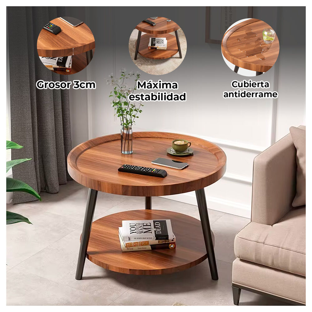 Mesa De Centro Con Doble Nivel Perfecta Para Organizar Y Decorar image number 1.0