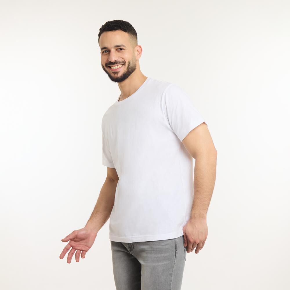 Polera B&aacute;sica Slim Manga Corta Cuello Redondo Hombre Az Black image number 2.0