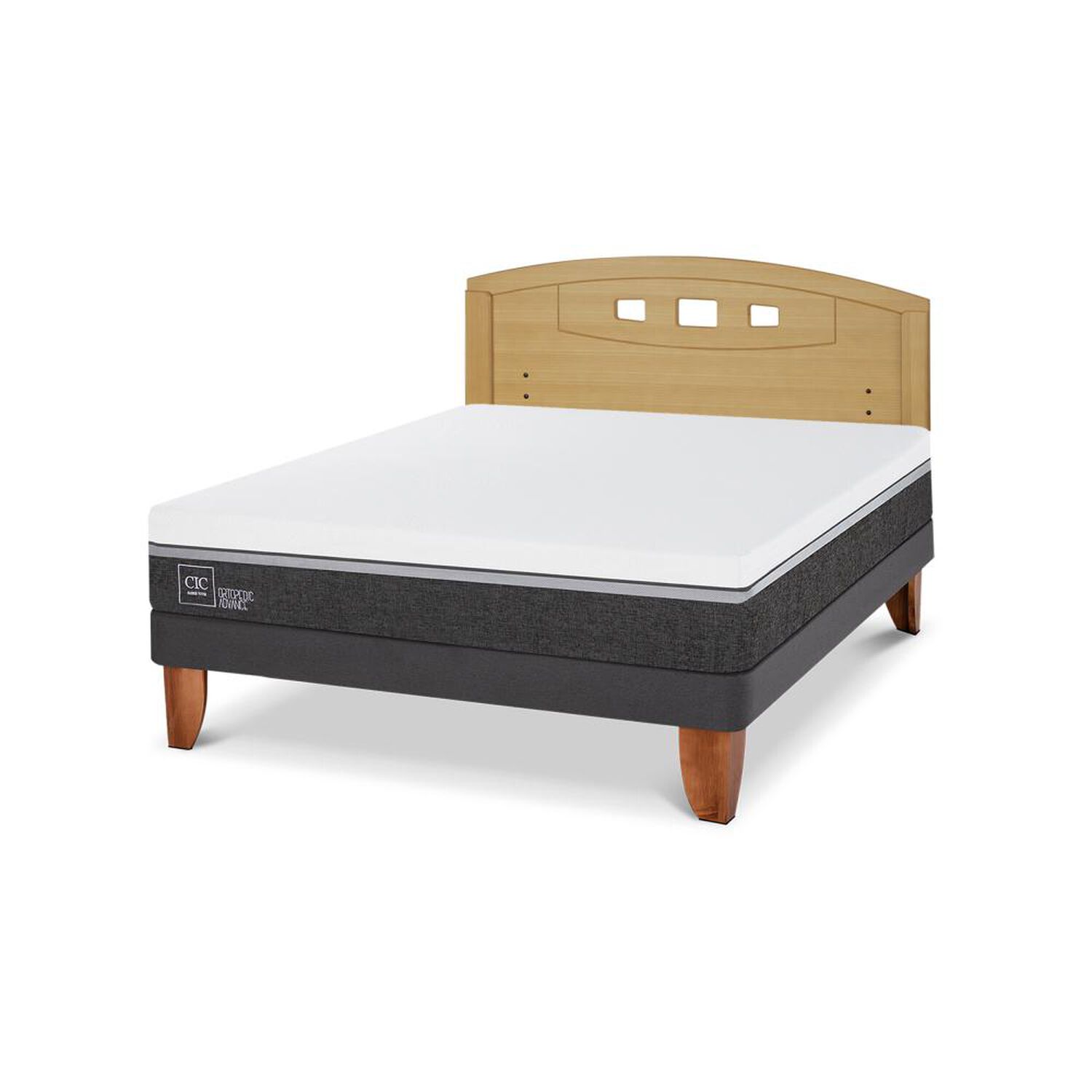 Cama Europea Cic Ortopedic Advance / 2 Plazas / Base Normal + Respaldo image number 2.0