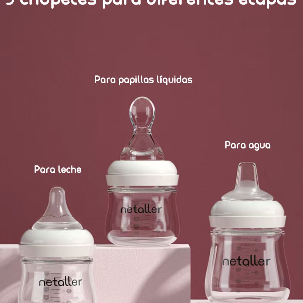 Set 2 Mamaderas Con Protectores 3 Chupetes Caja Lubabycas image number 4.0