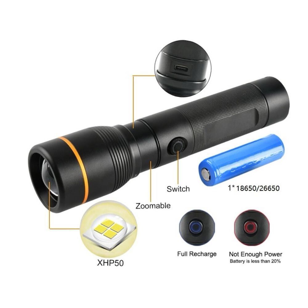 Linterna Led T&aacute;ctica Recargable 1600 L&uacute;menes image number 9.0