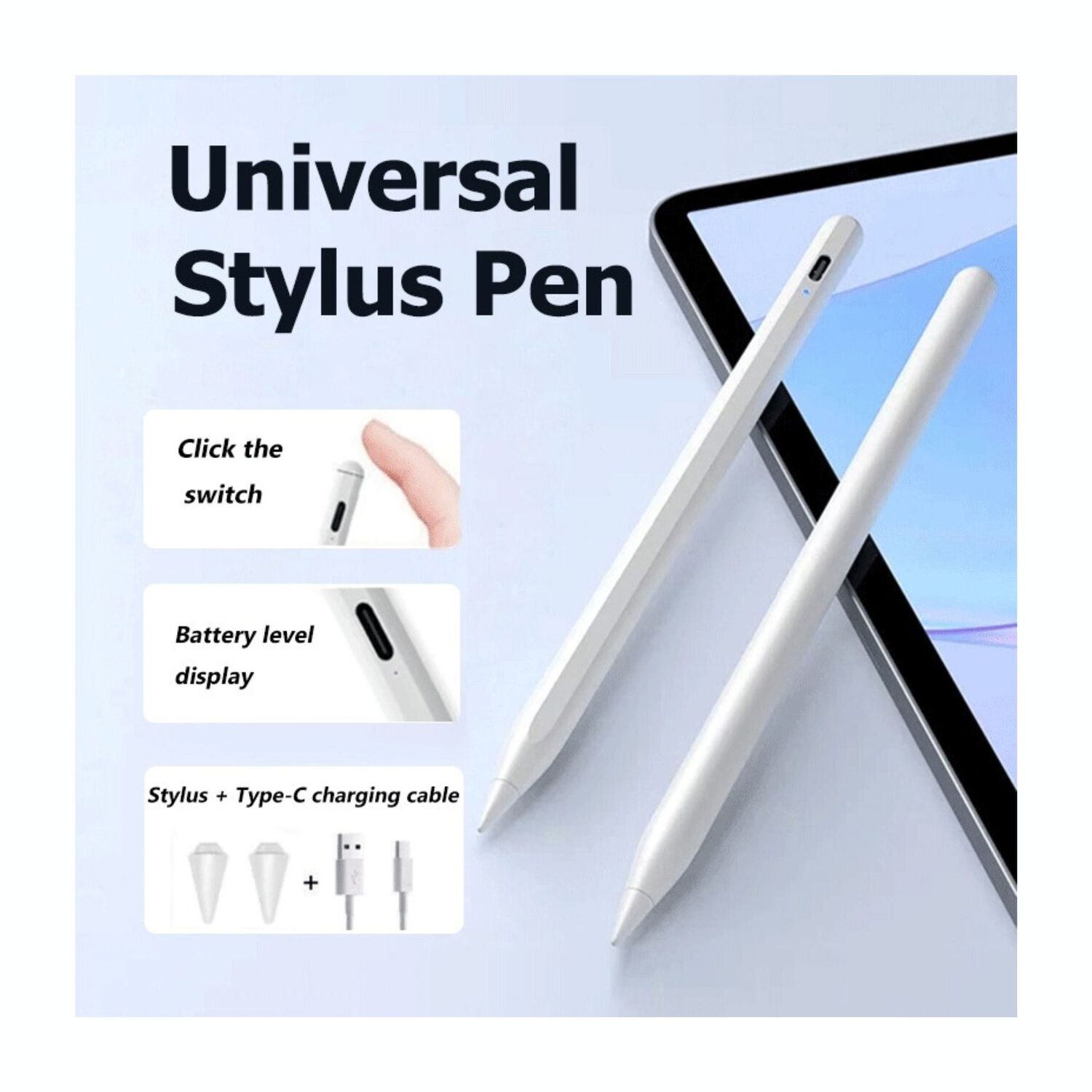 L&aacute;piz Touch Para Pantallas Android E Ios Stylus Profesional Recargable image number 2.0