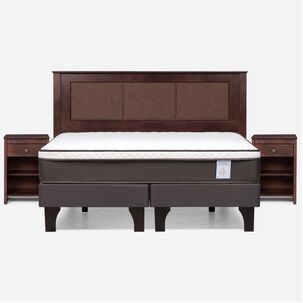 Cama Europea Rosen New Style 4 Plus / King / Base Dividida + Set De Maderas Rachel