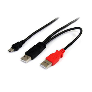 Cable Usb 2.0 De 1,8mts Mini B En Y Para Discos Duros