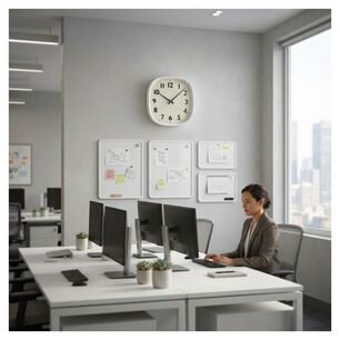 Reloj De Pared Mural Minimalista Cuadrado Anal&oacute;gico Blanco