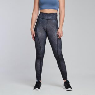 Calza Deportiva Lisa Tiro Alto Regular Mujer Wetland