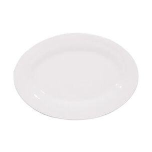 Fuente Ovalada 35.5cm Porcelana Blanca Hallen
