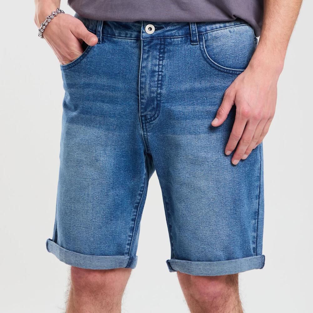 Bermuda Denim Tiro Medio Slim Hombre Skuad image number 4.0