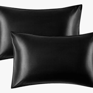 Funda Almohada Satin 76cm Negro