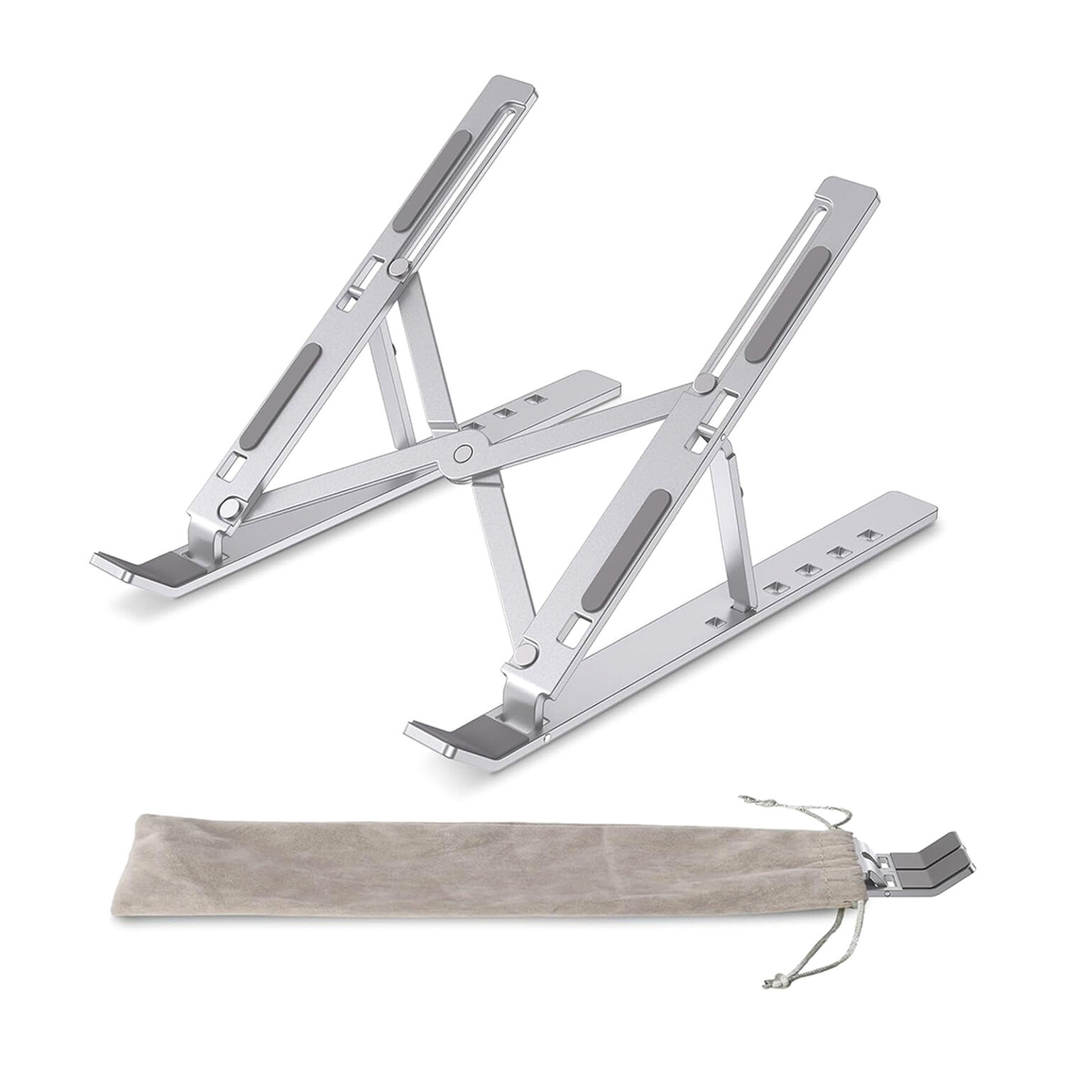 Soporte De Aluminio Para Notebook Elevador Plegable Omoton image number 1.0