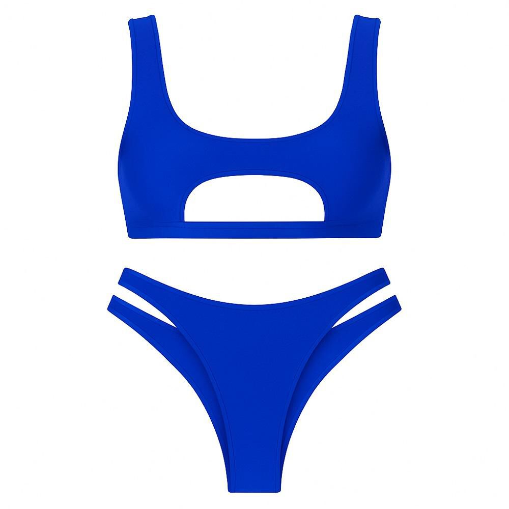 Traje De Ba&ntilde;o Bikini Corte Alto Ahuecado Sexy 2 Piezas 2022 image number 14.0