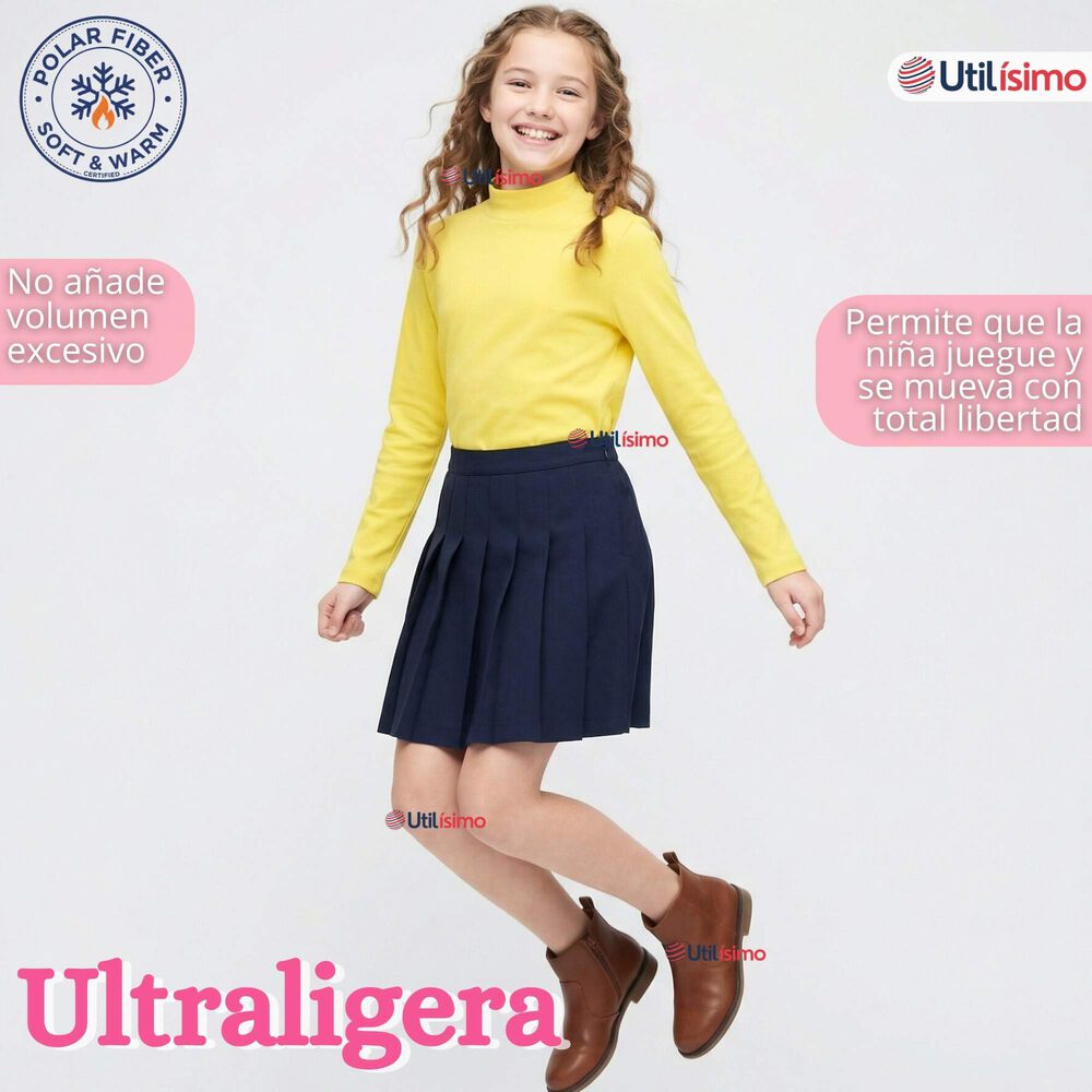 Polera Camiseta Polar Primera Capa Cuello Beatle Manga Larga Colores Surtido Ni&ntilde;a image number 7.0