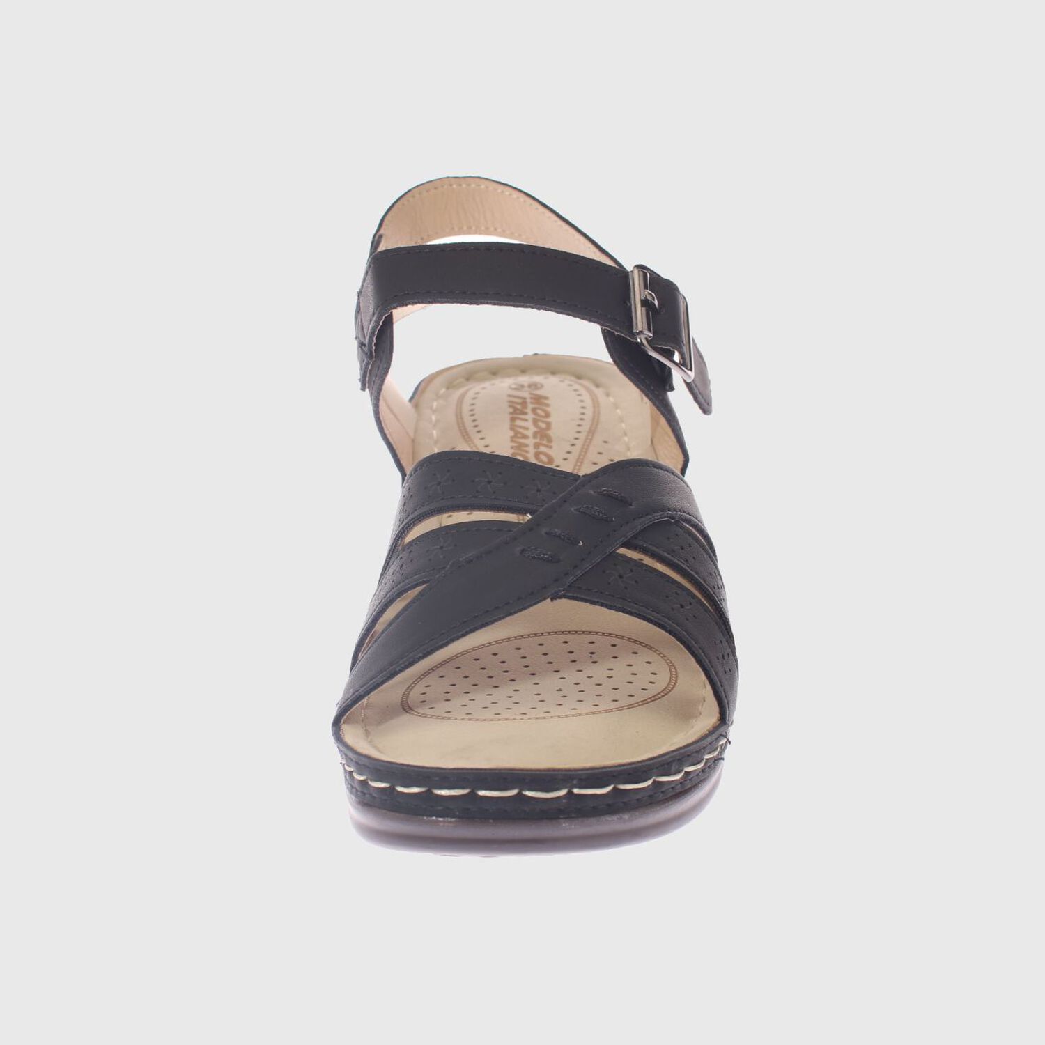 Sandalia Confort Negro Modelo Italiano Art. 5ask76604black image number 2.0