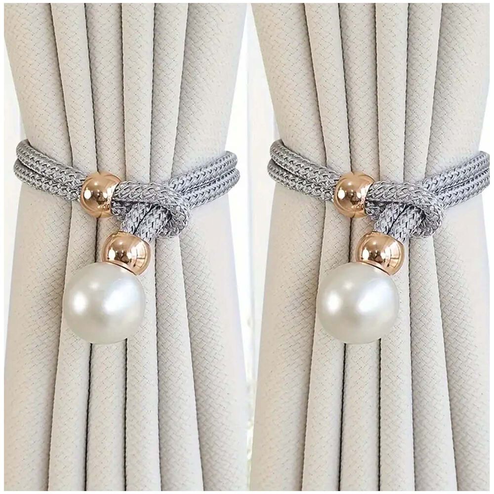 Pack De 02 Sujetadores - Abrazaderas Magneticas Para Cortinas Md10 image number 1.0