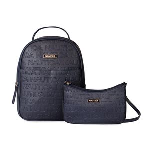 Pack Nautica Mochila Queen + Cartera Lady Azul