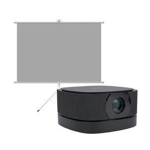 Proyector Port&aacute;til Lumix 9000lm + Tel&oacute;n Manual 60" Levo