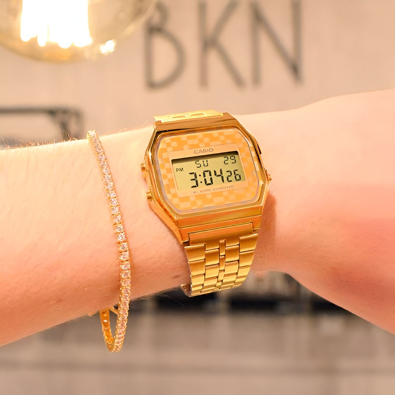 Reloj Femenino Casio Gold A159wgea-9adf image number 4.0