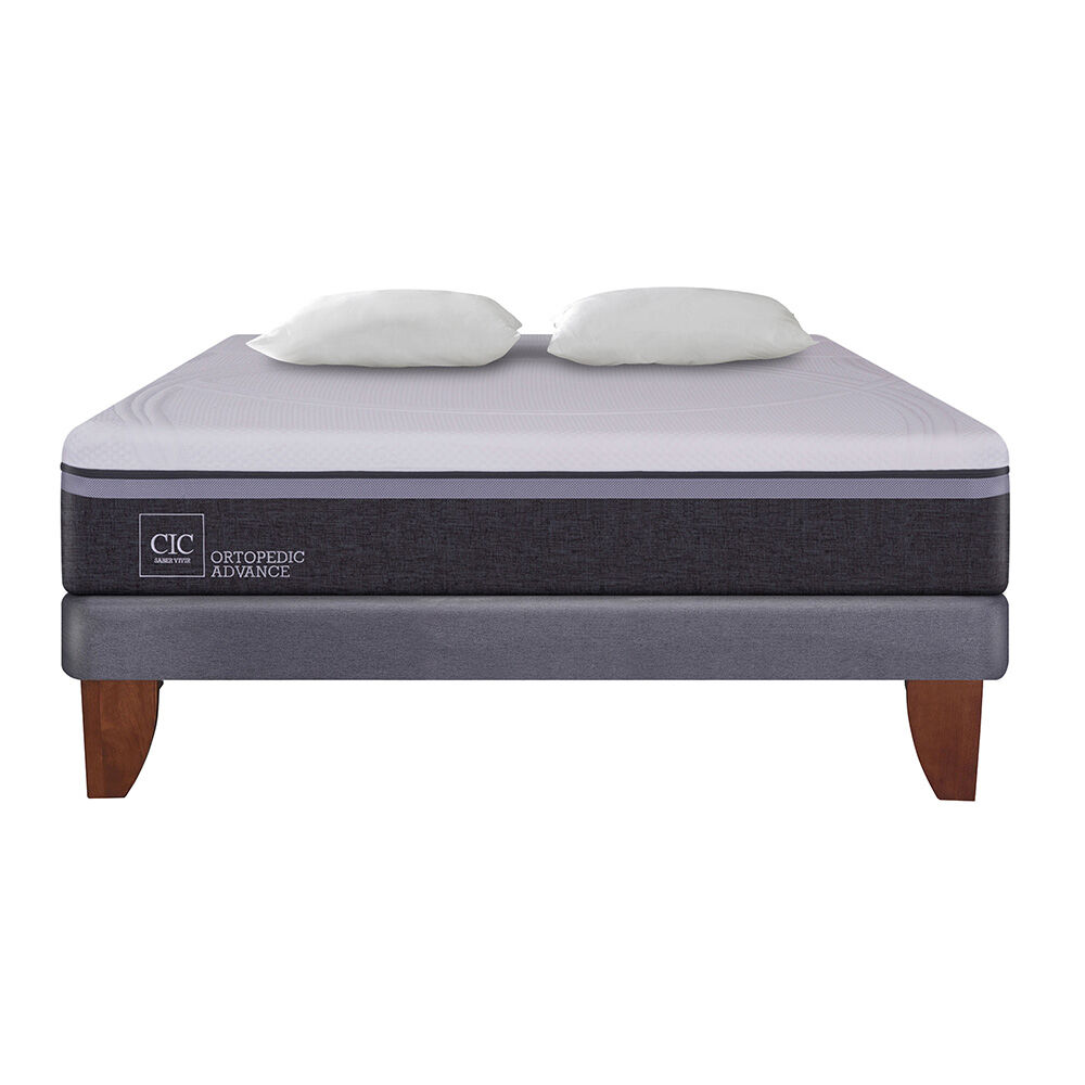 Cama Europea Cic Ortopedic Advance / 2 Plazas / Base Normal + Almohadas image number 0.0