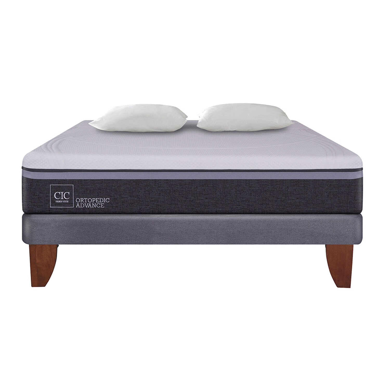 Cama Europea Cic Ortopedic Advance / 2 Plazas / Base Normal + Almohadas image number 0.0