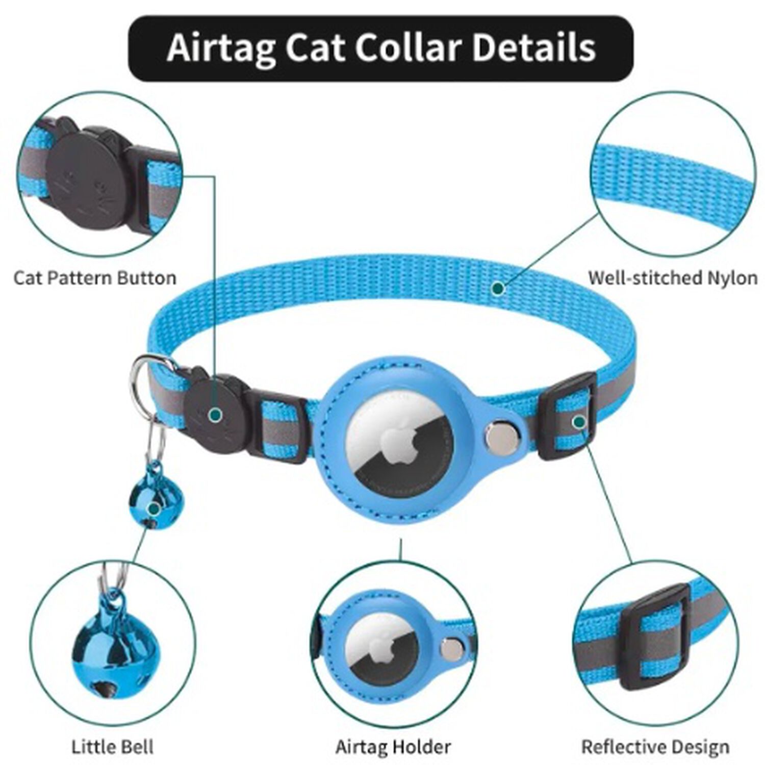 Collar Para Airtag Morado image number 2.0