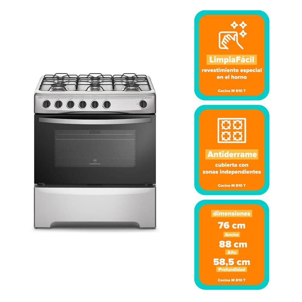 Cocina A Gas Mademsa M 810 T / 6 Quemadores image number 8.0
