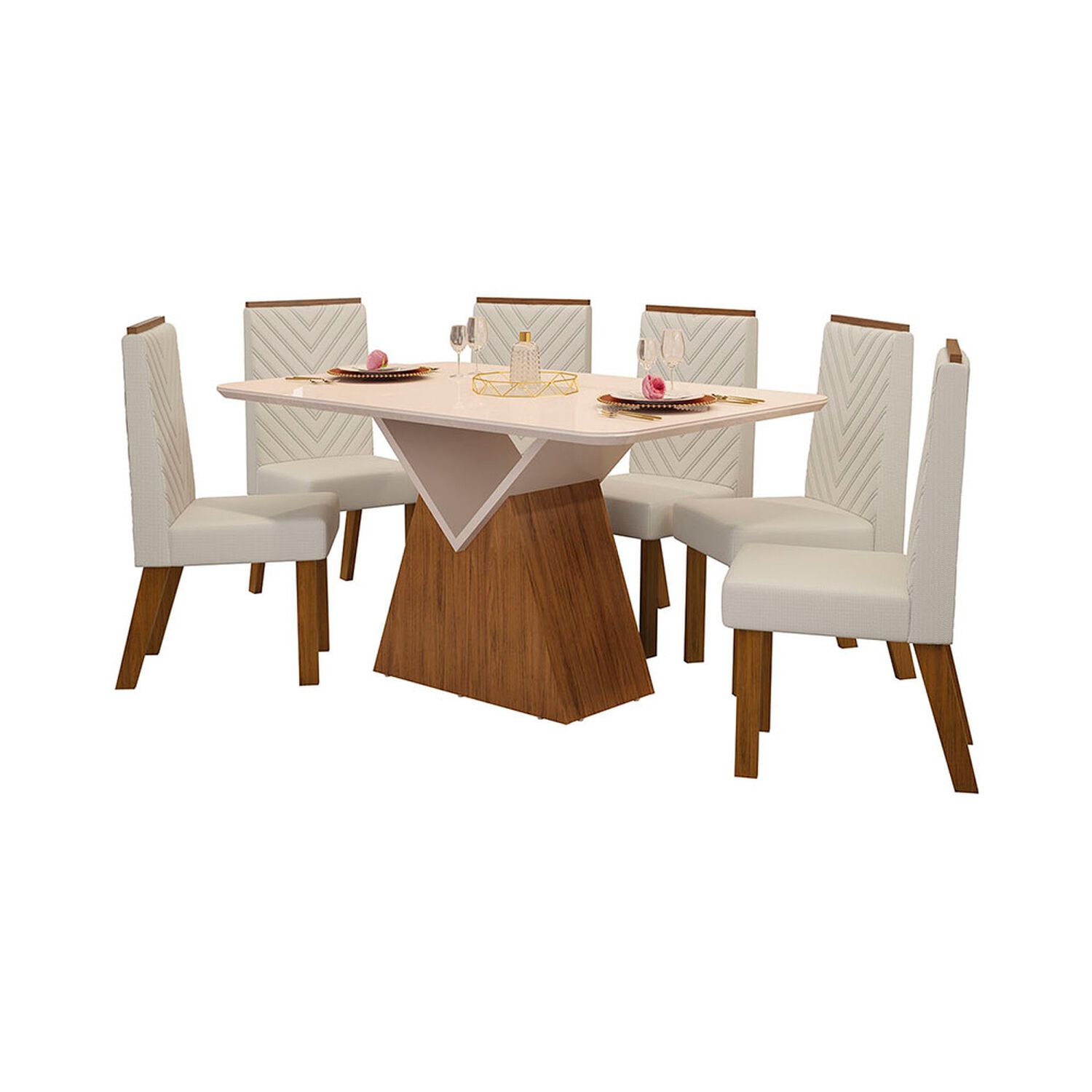 Juego De Comedor Vekkahome Argo / 6 Sillas image number 3.0